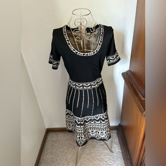 Jealous Tomato black and tan short sleeve dress size S - Picture 1 of 10